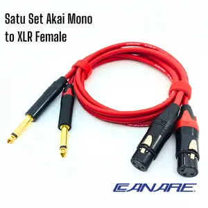 Satu Set Kabel Audio In Out Mixer ke Power Akai Mono to XLR Female Kabel Canare Berkualitas