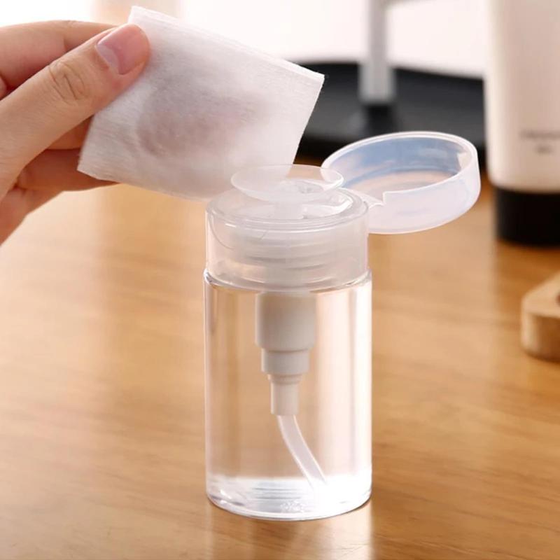 60/150/ml Nail Refillable Bottles Empty Press Pump Dispenser Nail Art Polish Remover Cleaner Makeup Bottle Manicure Tool, Organiser Tin Canister for Convenient Storage 0