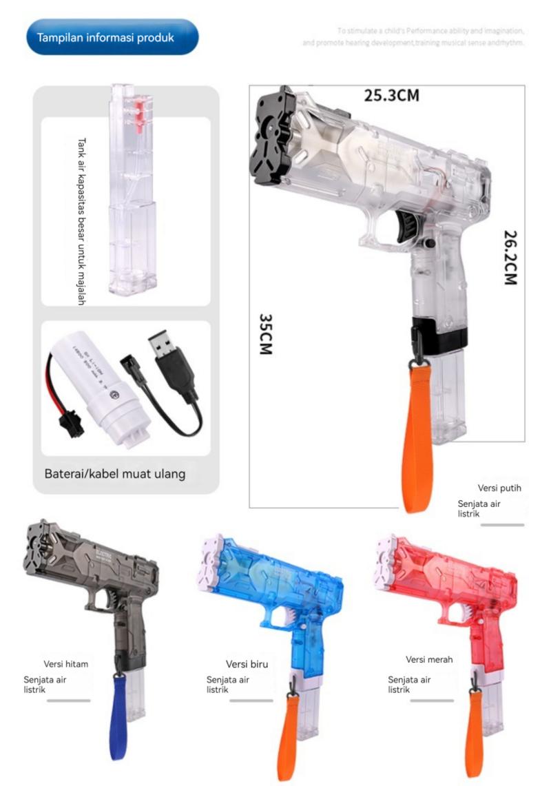 Product Introduction of （COD) COOLFOX TOYS  Mainan anak laki-laki penyiram listrik anak-anak mainan air jarak jauh berkapasitas besar yang kuat 13