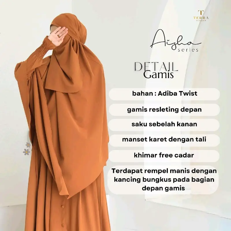 Aisha by Shahia Syar'i Gamis Wanita Dress Pesta Maxi Remaja Crinkle Airflow 3