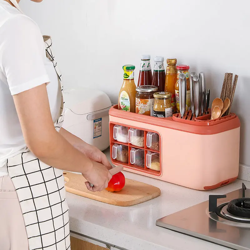 Rak Dapur Serbaguna Rak Penyimpanan Bumbu Dapur Multifungsi Kitchen Shelf 6 Laci Multifungsi 2