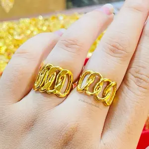 Cincin rantai random bervariasi lapis emas999 (100ml)