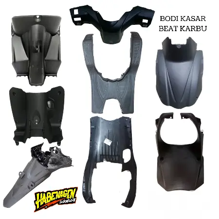 BODI KASAR BEAT KARBU | cover kaper kafer kaver bodi body kasar dek paruh lumpur center lantai lantaian alas pijakan leksil dasbord kontak bawah kolongan spakbor slebor batok kepala belakang honda beat karbu carbu karburator non fi f1 awal good quality