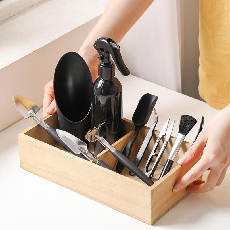 Product Introduction of Black Edition Gardening Tool Set Terrarium Succulent Plants DIY Tools Garden Planting Tool Kit 27