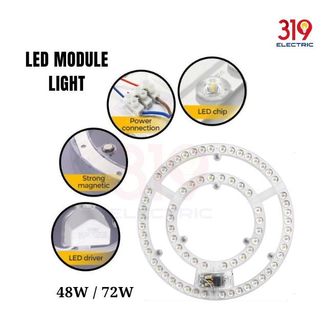 MODULE LIGHT 48W 72W [3 COLOR] [6500K] LED PANEL LIGHT LED CEILING ...