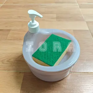 DISPENSER SABUN CUCI PIRING 2in1 500 ML ANTI TUMPAH FREE SPONS CUCI PIRING