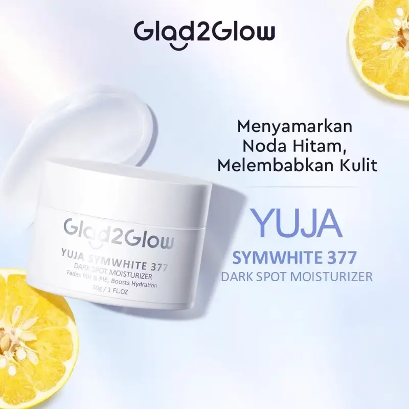 Glad2Glow Yuja Symwhite 377 Dark Spot Moisturizer menghilangkan bekas jerawat diwajah 0