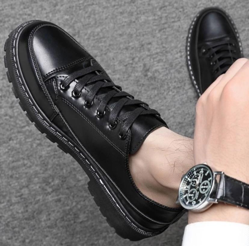 Sepatu Docmart Pria Hitam Original Sepatu Cowok Keren Formal Pantofel Kerja Kasual Karet Shoes Kualitas Premium Black