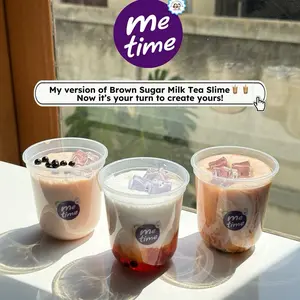 Me Time (Brown Sugar Boba Milk Tea) by Slime Toddler | Mix Slime Tofu 150ml & Slime Jiggly 150ml | Slime Murah