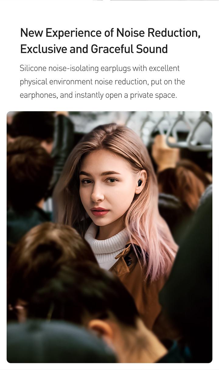 Product Introduction of Baseus Encok WM01 True Wireless Bluetooth Earphone Pengurangan Kebisingan Tahan Air Mini Earbuds TWS Headphones Biru 40