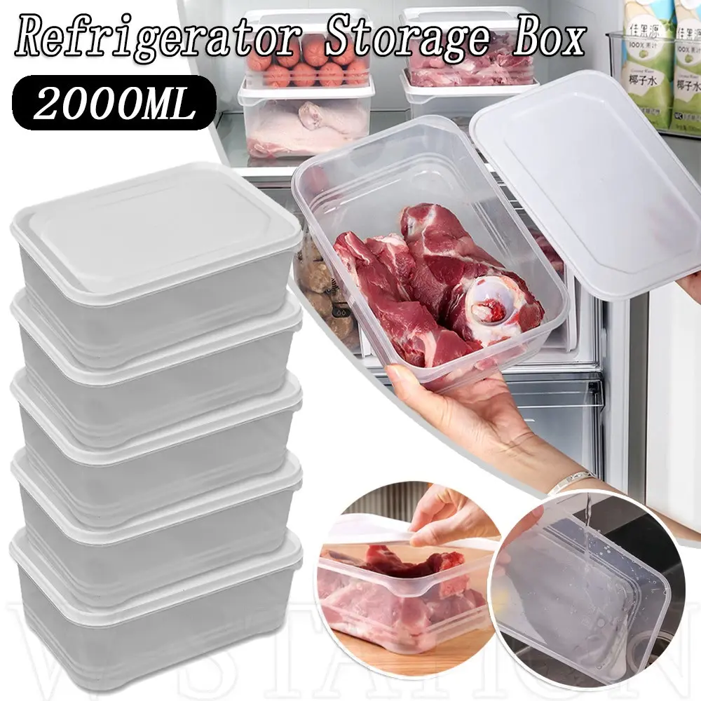 Fresh Seal Refrigerator Freezer Organizer Meat Food Storage Box Containers Stackable Container bekas  lauk bekas  kedap bekas  letak bekas  stainless steel