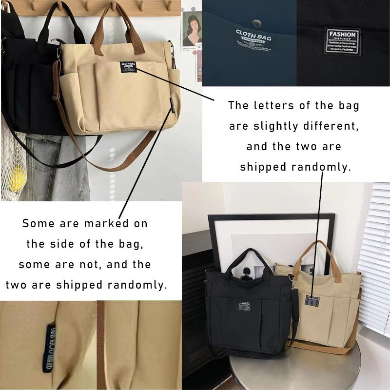 Product Introduction of Túi Vải Tote Nhật Bản, Dày Dặn, Nhiều Ngăn, Phong Cách Thường Ngày Thích Hợp Cho Học Sinh, Có Thể Mang Theo Bằng Tay Hoặc Đeo Một Bên Vai, Túi Đeo Chéo, Lý Tưởng Cho Trường Học, Thiết Kế Đơn Giản 8