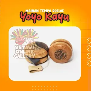 Yoyo Kayu / Mainan Tradisional / Mainan Jadul Yoyo Permainan Kayu