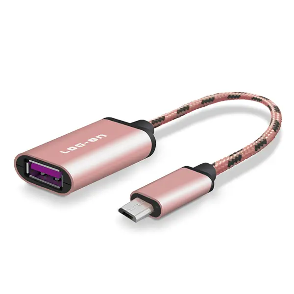 Otg Kabel Micro/Android Lo-oT01 LOG-ON Black Metal Storage 4