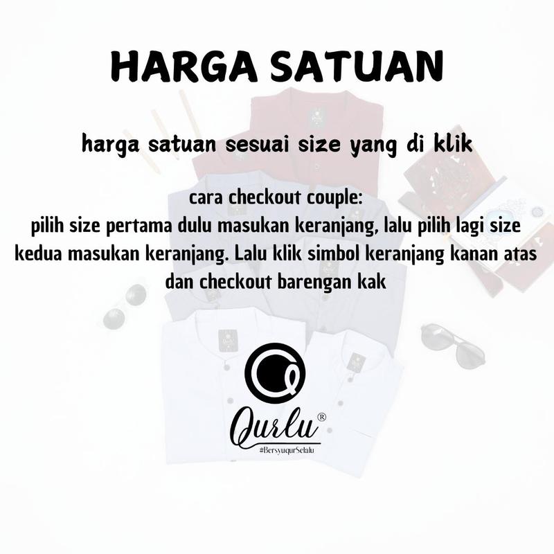 Qurlu - Kemeja KERAH FORMAL dewasa/anak warna COKLAT MUDA/CREAM (bisa couple ayah dan anak) 2