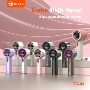 MIXIO GS-08 KIpas Angin High-speed Portable Handheld Fan 4400MAH kipas angin Digital Display Turbo kipas tangan High Speed 17000Rpm