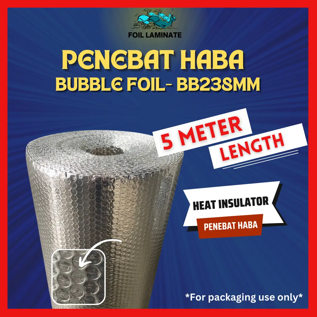 BB238MM Aluminium Foil Bubble Foil (5M-L) Cargo Insulation Packaging Penebat Haba Heat Insulation