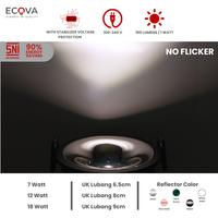 Gambar Ecova - Lampu Downlight LED COB (Chip On Board) 24° | Black Body | Putih | Natural | Kuning| 18 Watt - SILVER, NATURAL WHITE dari ECOVA LED Kab. Tangerang 4 Tokopedia