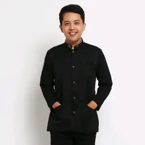 Grosir Baju Koko Jasko Jas Koko Polos Anak Laki - laki Lengan Panjang Hitam Putih Balita Remaja Muslim Al Muttaqin Kancing Kerah
