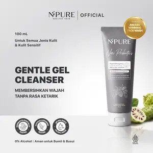 [BELI 3 LEBIH HEMAT] NPURE Gentle Gel Cleanser Noni 100ml / Sabun Muka Kulit Sensitif / pH Balance / Low pH / Microbiome / Skin Barrier /  Pembersih Wajah / Facial Wash / Hypoallergenic / Dermatologically / Aman Bumil Busui bayi newborn / HALAL