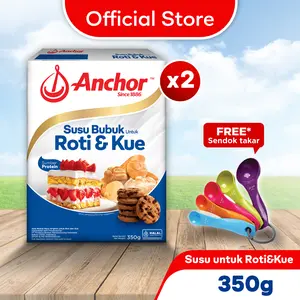 [PAKET ISI 2 - FREE GIFT SENDOK TAKAR] Anchor Susu Bubuk Roti, Kue & Masak 350g
