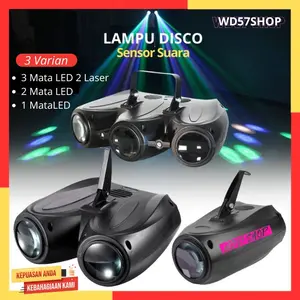 Lampu Sorot LED RGB Disco Pola Tembak Laser Lighting Spotlight Panggung Disko Putar Dj Party Lightning Sound System Indoor Outdoor Hemat Energeri Listrik Murah