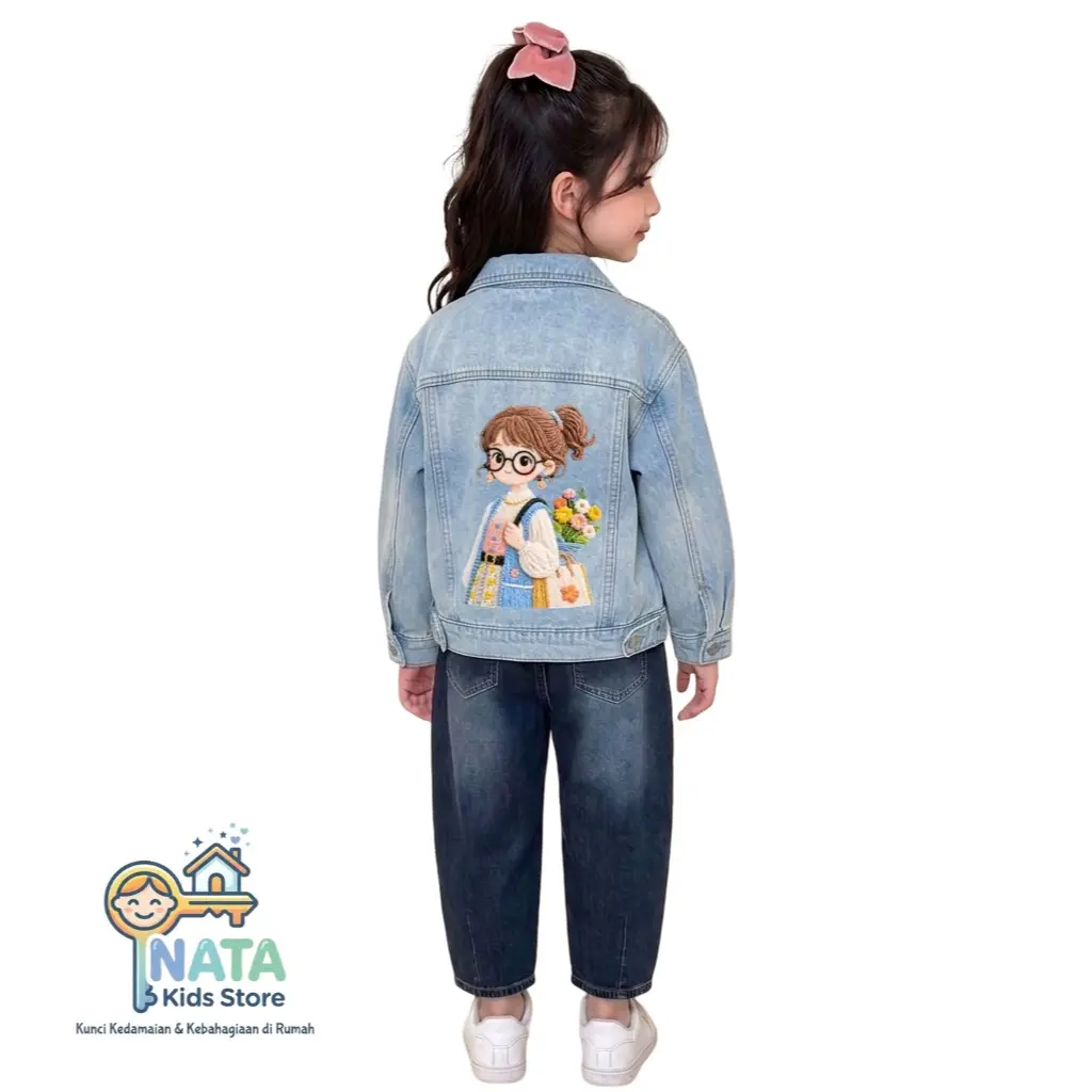 JKT BUNGA WANITA BLUE