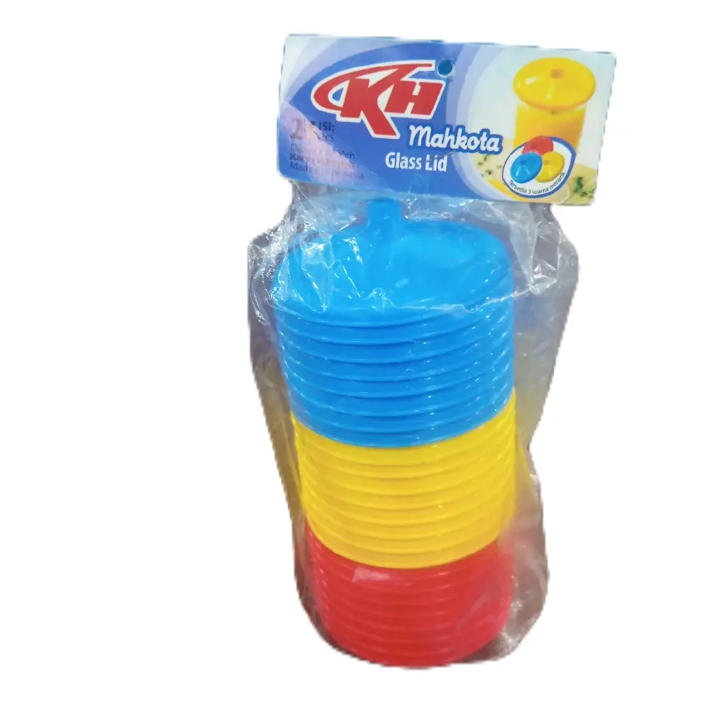 tutup gelas mahkota merk KH isi 24 pce warna warni mix