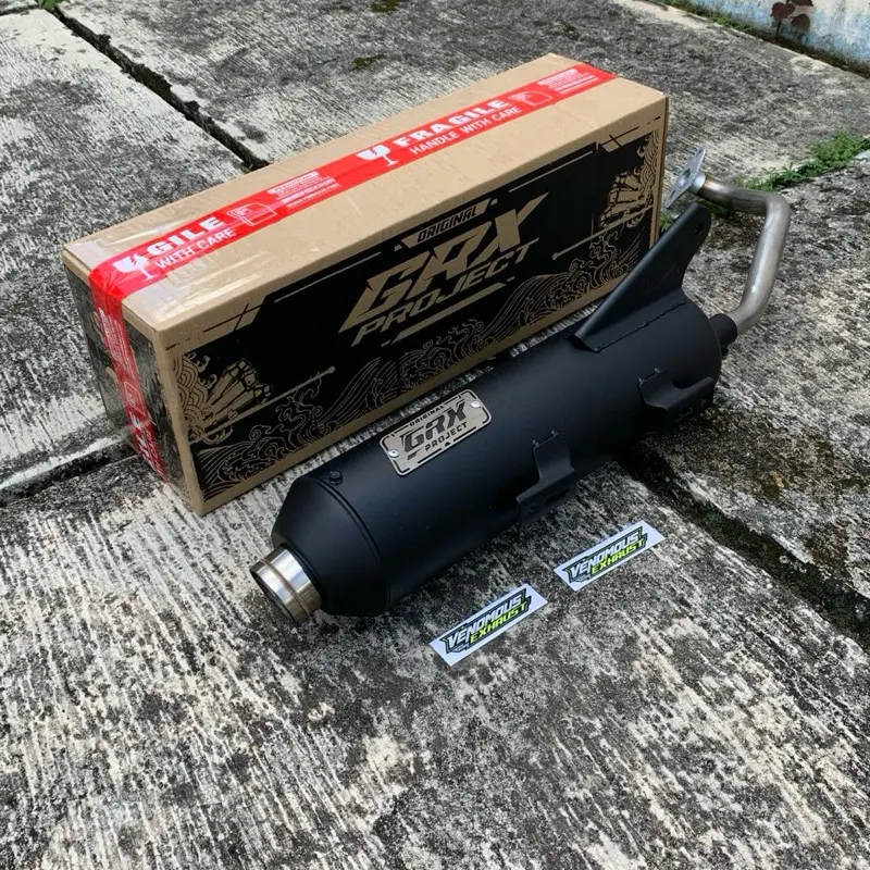 FULLSETT KNALPOT MONCONG SHIJIRO GRX PROJECT (No Tameng)PNP ALL MOTOR MATIC Beat Vario Mio Nmax Aerox Pcx Dll  Motorcycle