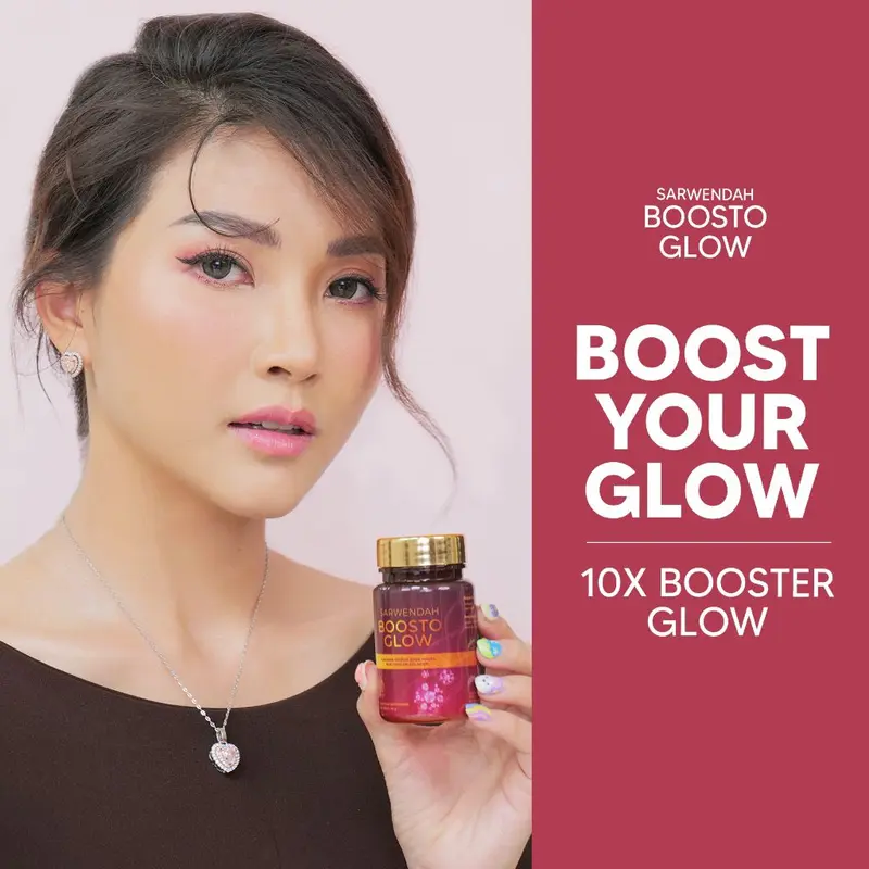 Paket Hemat 3 botol Boostoglow / Minuman Collagen Serbuk Rasa Aneka beri / Pencerah Kulit BPOM 1