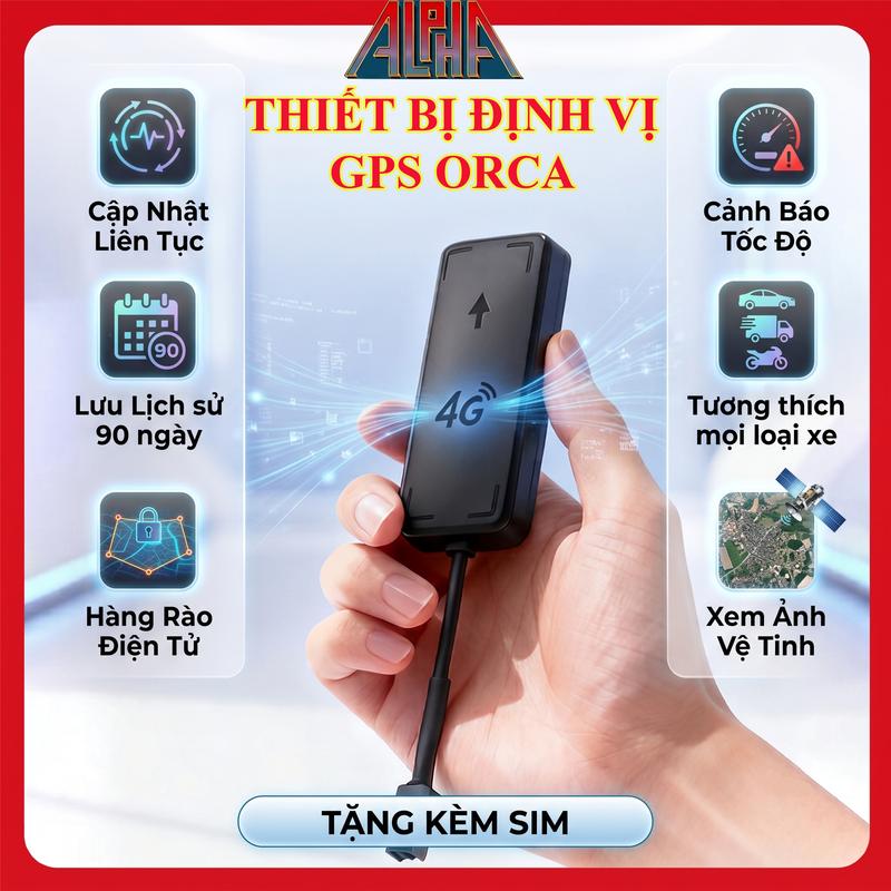 Thiết Bị Định Vị GPS ORCA: Cập Nhật Liên Tục - Lưu Lịch Sử 3 Tháng