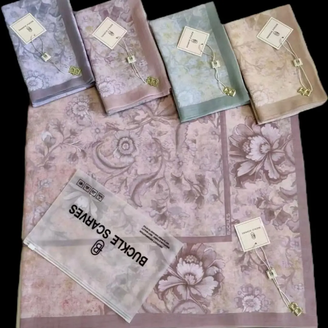 hijab buckle pouch hijab motif segiempat pouch
