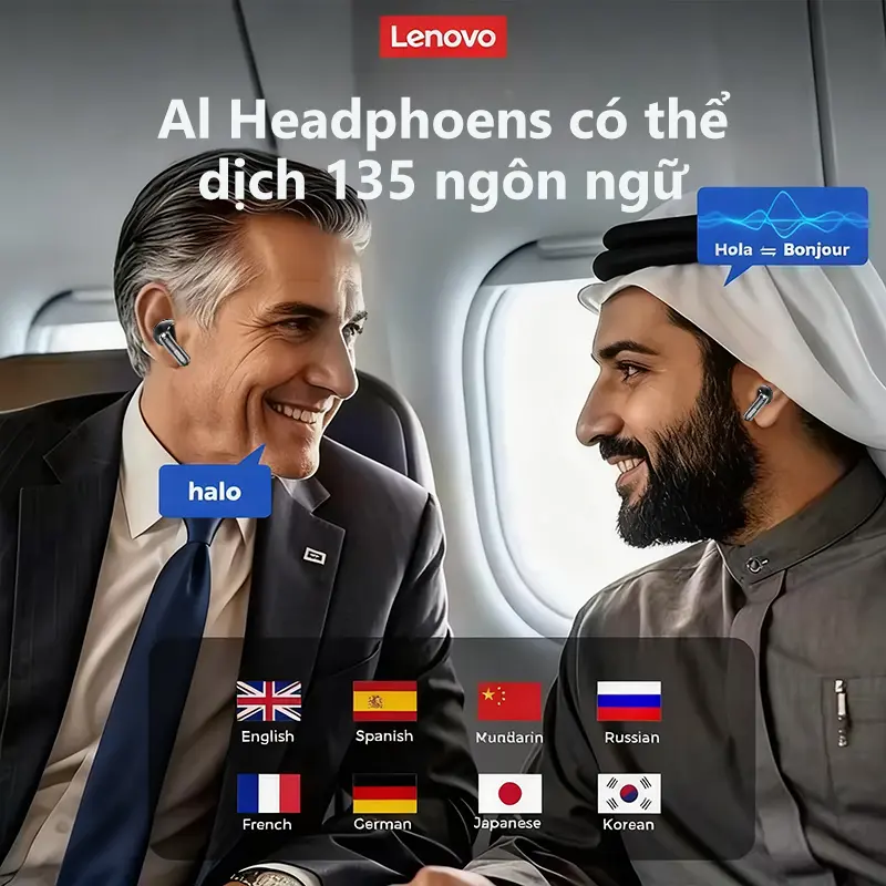 Tai Nghe Nhét Tai Nghe Bluetooth Lenovo LE208-TWS-6.0, Dịch Giọng AI, Không Dây, ENC Khử Tiếng Ồn, Pin Dài, Âm Thanh HIFI, Chế Độ Chơi Game, Cuộc Gọi HD | BigBuy360 - bigbuy360.vn