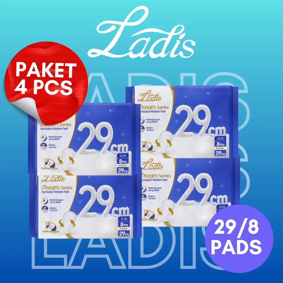 (PAKET 4 PCS) PEMBALUT LADIS DREAM 29CM DARI MAKUKU Wanita