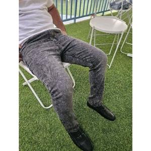 Jeans Skinny Slim Fit Denim Super Stretchable Acid Wash Lelaki Kain