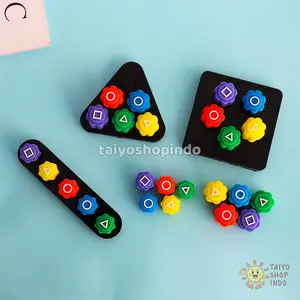 TAIYO Gonggi Game Set Box Korean Games Dadu Tradisional Squid Board Game Stone Catching Rubber Mainan Anak