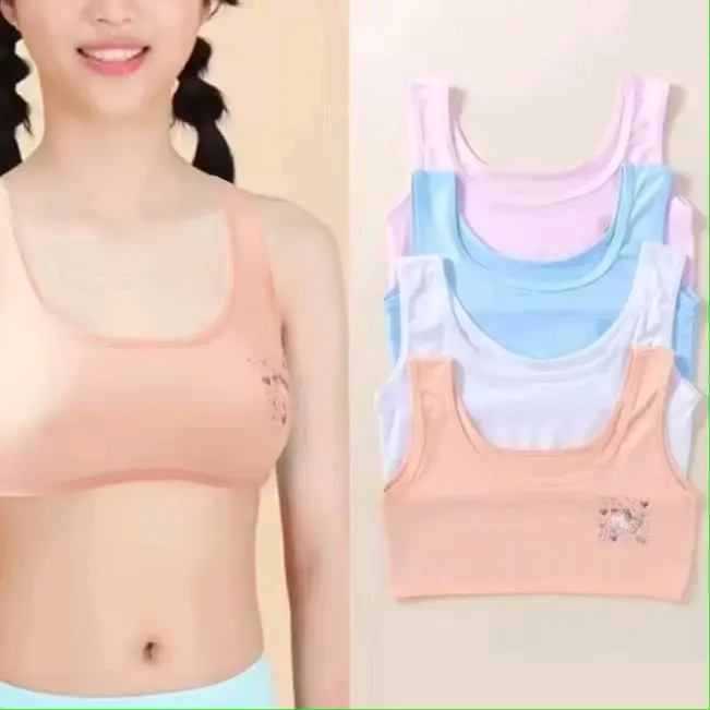 6Pieces Kids Sando Bra School Bra 6-10 yrs old High Quality Cotton A601