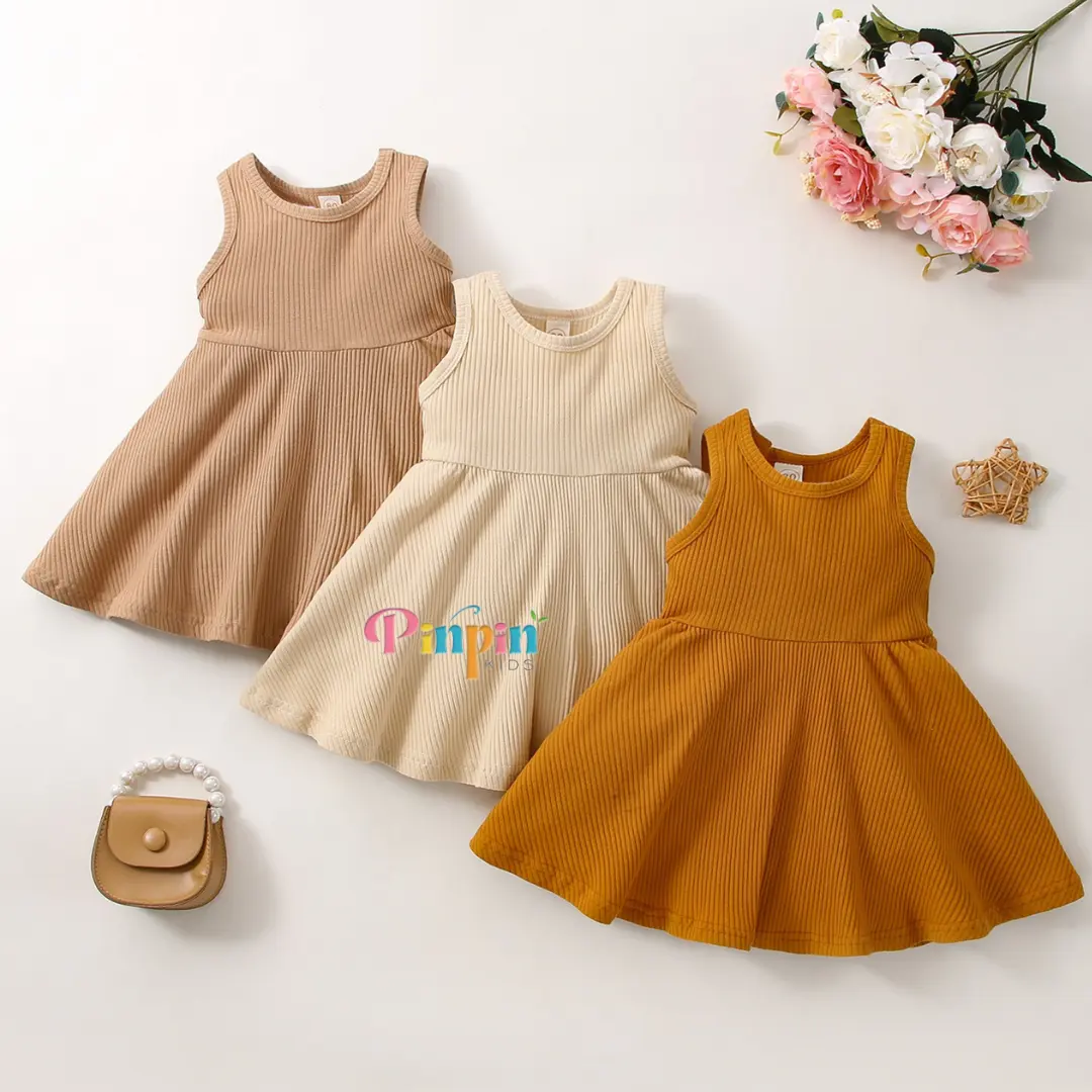 Pinpin Kids - Dress Tanpa Lengan Anak Perempuan / Dress Lucu / Dress Anak Perempuan Fashion