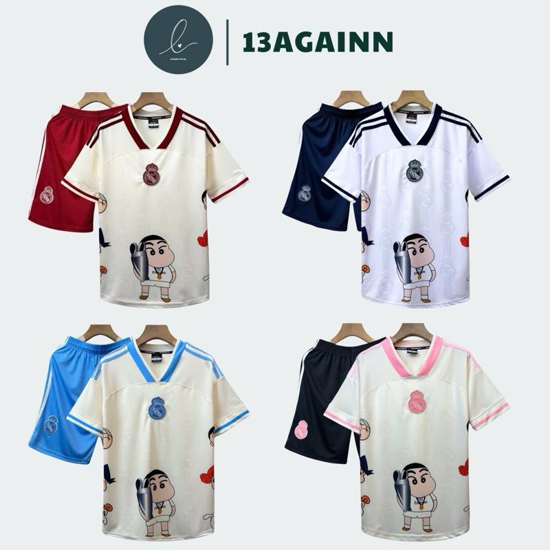 Bộ quần áo bóng đá, đồ đá banh REAL HÌNH CUSHIN logo THÊU thun lạnh cao cấp loại I Top Sport