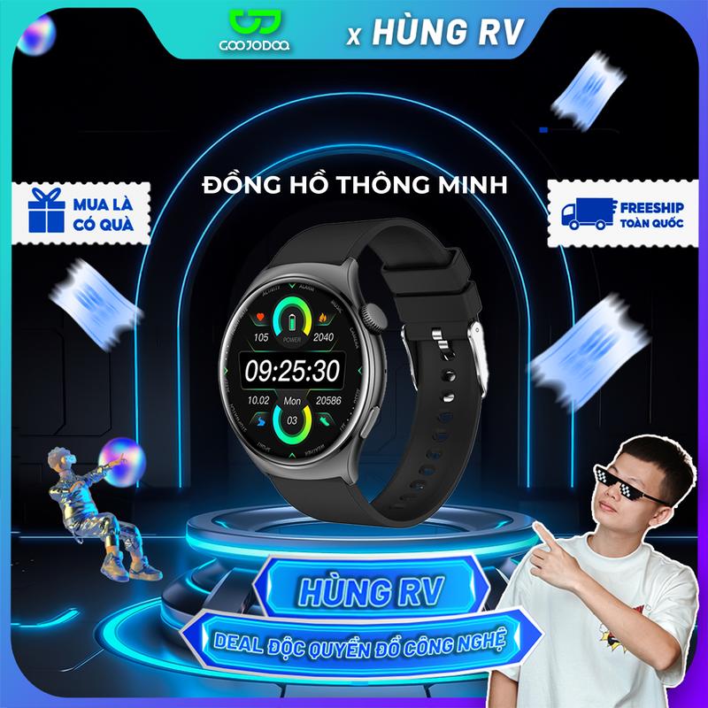 【GOOJODOQ*Hungrv  Đồng hồ thông minh Smart Watch | Running Pace | Màn hình AMOLED | Aod | Vỏ kim loại | Giấy dán tường tùy chỉnh | Cuộc gọi Bluetooth | giám sát sức khỏe IP68 chống nước | 178 + Chế độ thể thao