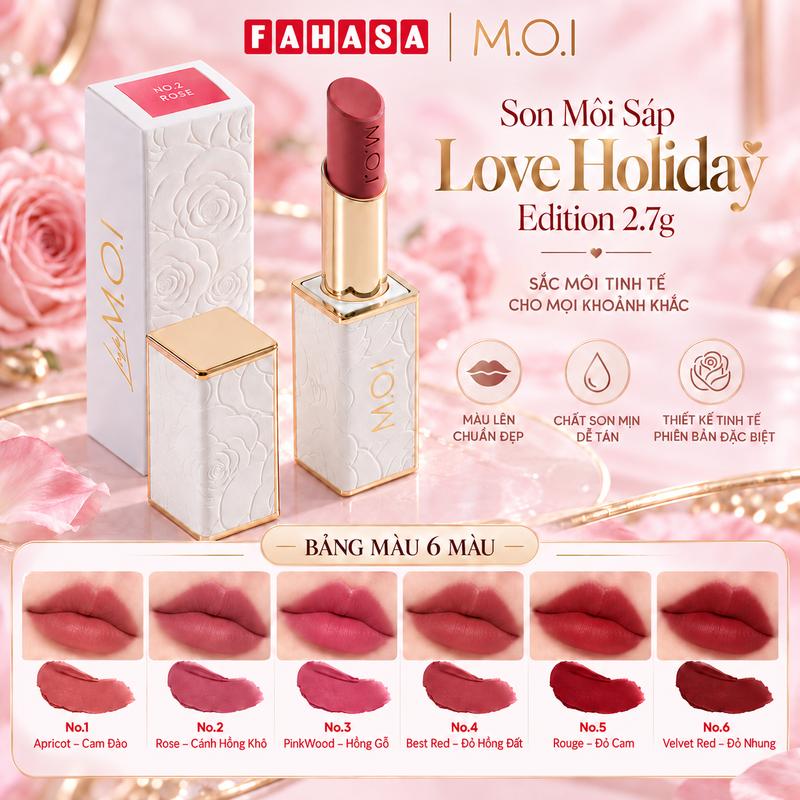 Son Môi Thỏi Lì M.O.I - Love Holiday Edition Cap Cấp 2.7gr - Dưỡng Ẩm, Lâu Trôi