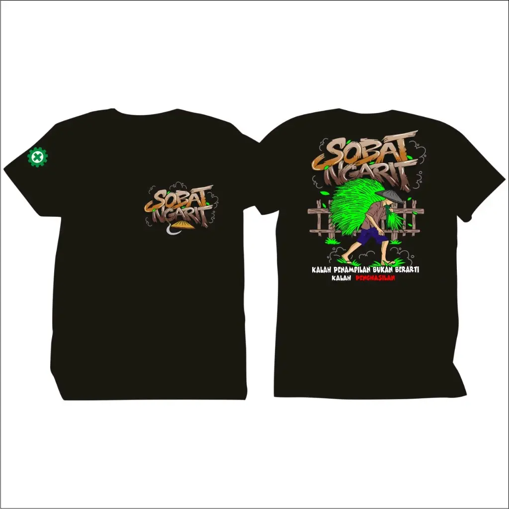 Kaos Sobat Ngarit T-Shirt Atasan Pria / Wanita Dewasa Kaos Distro Murah Terlaris Kaos Hitam Oblong Polos Keren Unisex Katun Lengan Pendek Sablon Baju