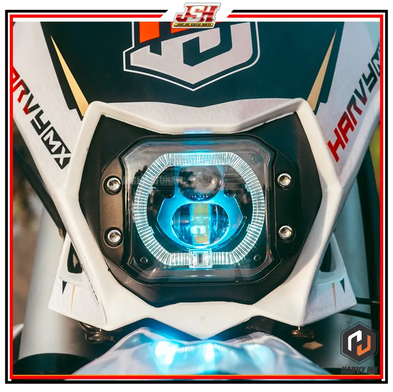 Reflektor TWIN LED Exta Bright Lampu Depan CRF 150L KLX BIGFOOT DTRACKER WR 155 HARVY MX Supermoto 1