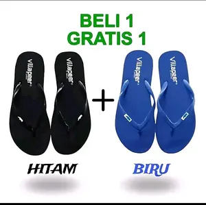 sandal jepit cassual wanita villapeer terbaru beli 1 gratis 1