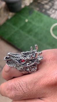 Product Review of CINCIN TITANIUM MODEL KEPALA SHENLONG DRAGON BALL Aksesoris Silver Stainless Rings from I**2 0