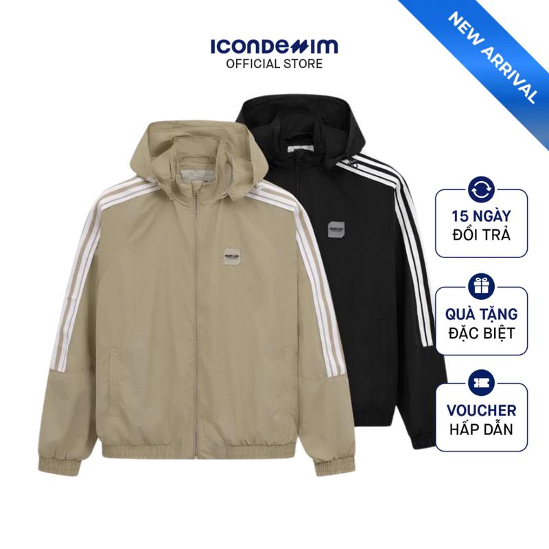 Áo Khoác Nam ICONDENIM Stormline Phối Sọc Form Loose AKID0224