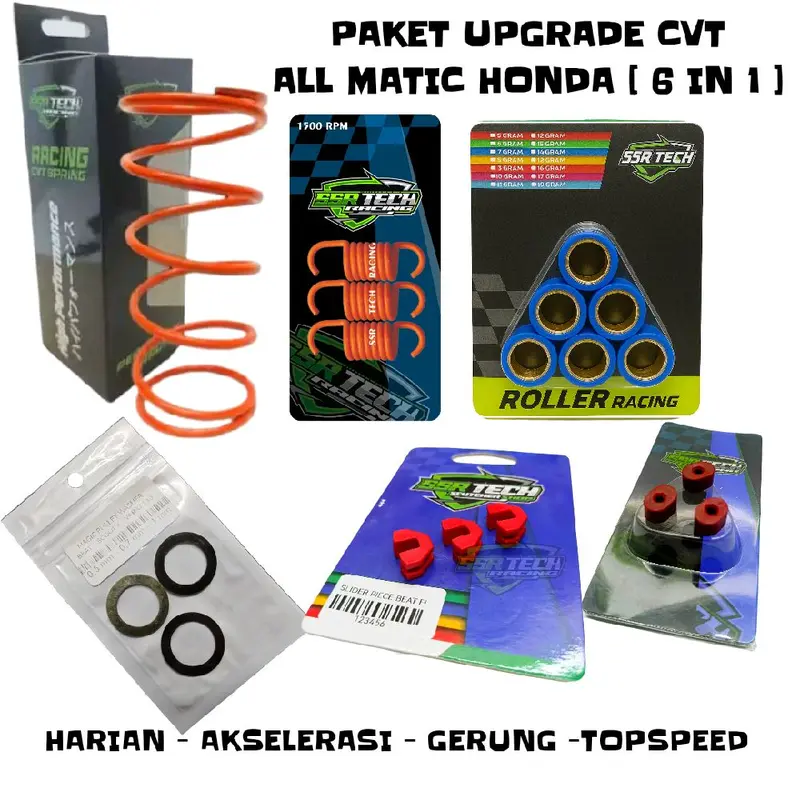 [ 6 IN 1 ] PAKET UPGARDE CVT ALL MATIC HONDA HARIAN AKSELERASI GERUNG TOPSPEED Motor Motorcycle 0