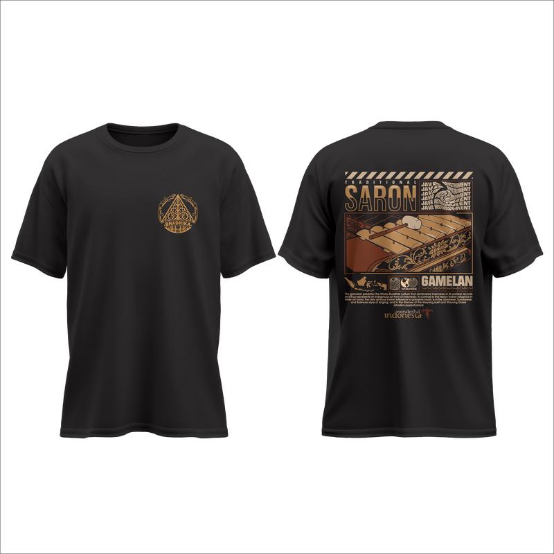 Kaos Saron Alat Musik Tradisional Bahan Combed 24s 2