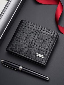 Cartera de negocios para hombre, diseño con múltiples ranuras para tarjetas y gran capacidad, cartera plegable simple y elegante, el regalo perfecto para él