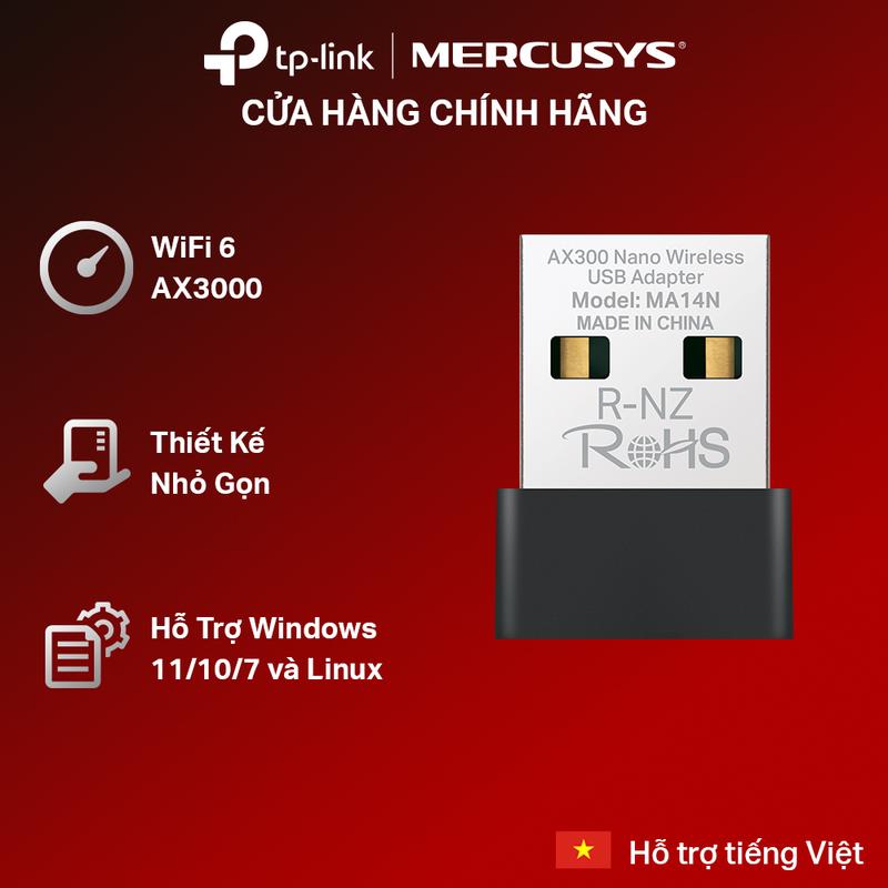 USB Wi-Fi Nano AX300 Mercusys MA14N – Kết Nối Wi-Fi Tốc Độ Cao Trong Tầm Tay